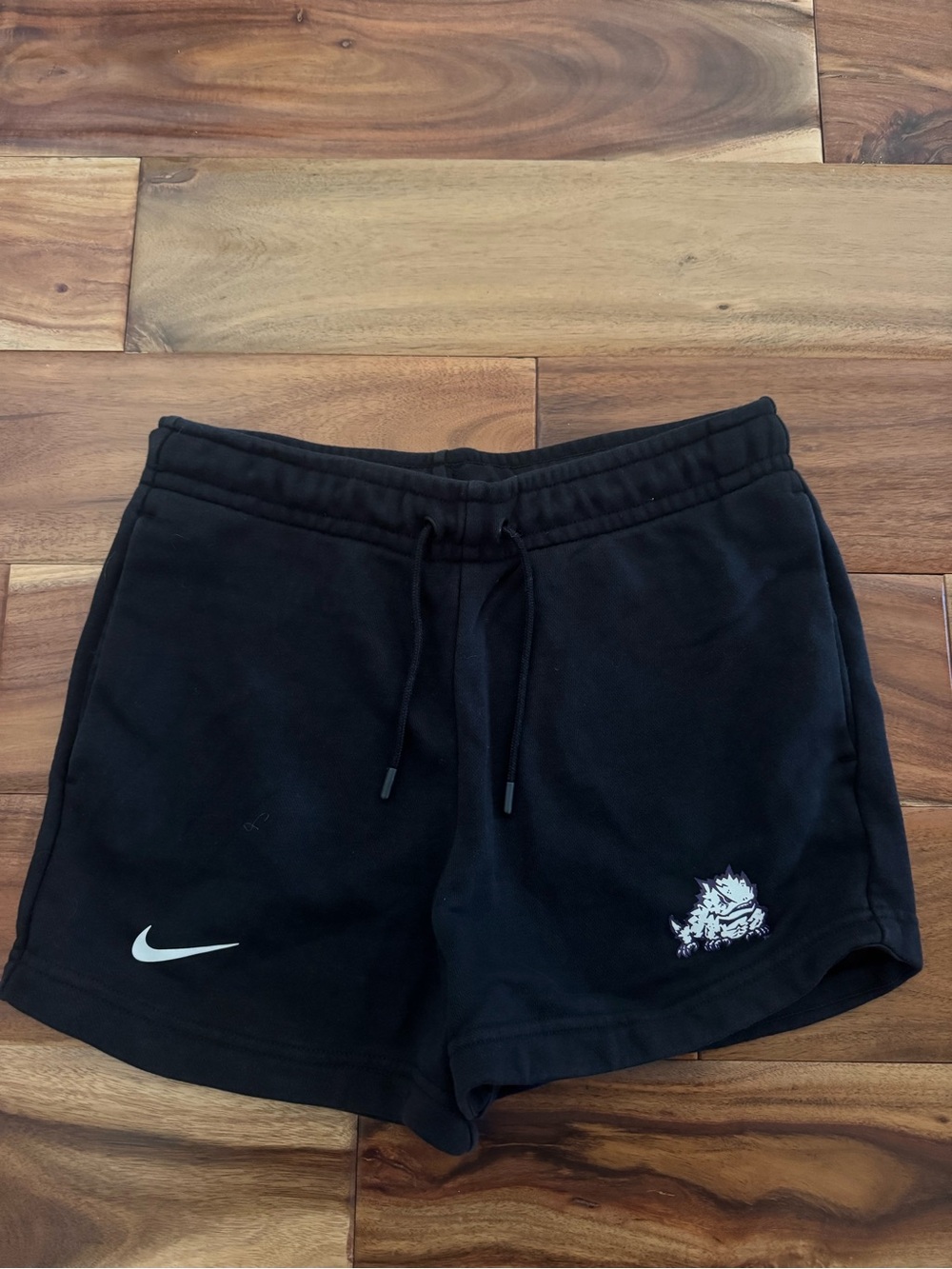 Nike TCU Women's Black Drawstring Athletic Shorts